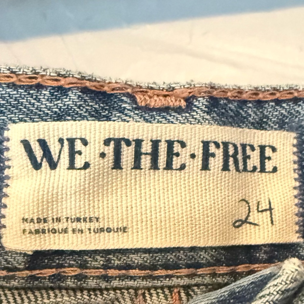 We The Free Ripple Wide Leg Crop Jeans Size 24 - Picture 5 of 13